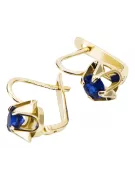 Oro amarillo de 14 quilates Zafiro Pendientes Joyería vintage vec018y